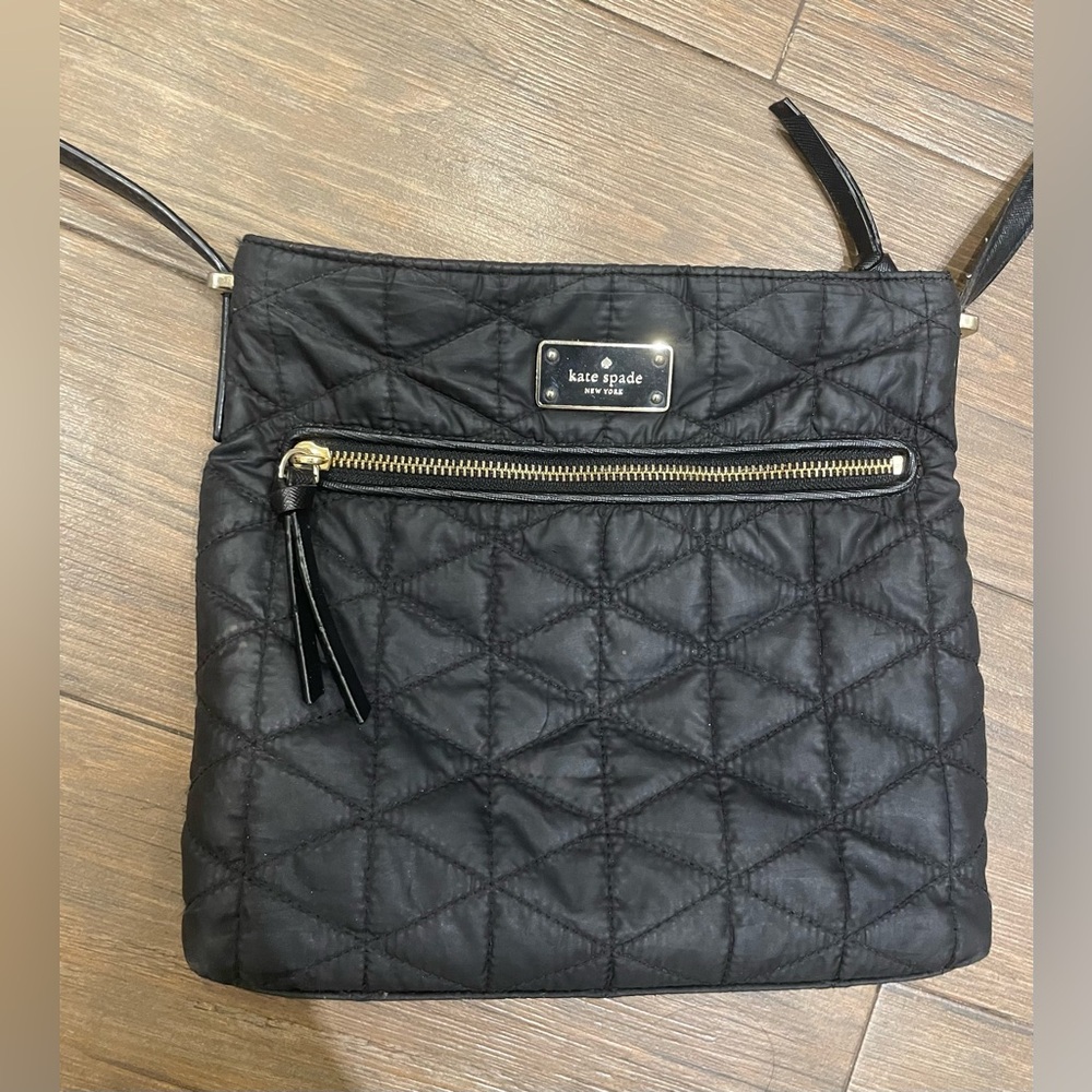 Kate Spade Black Quilted Geometric Crossbody